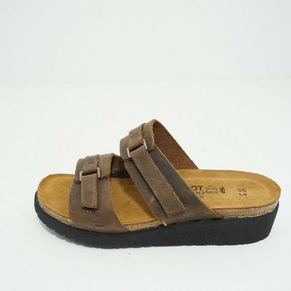 🆕Naot Platform Slip On Comfort Sandal Brown - Picture 5 of 8